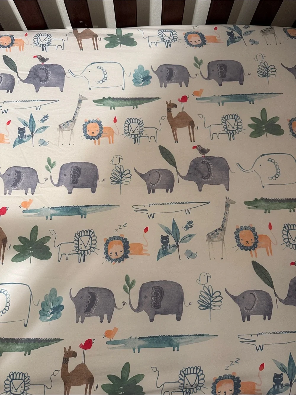 POTTERY BARN KIDS 2 Crib Fitted Sheets Organic Colby Animal Print Unisex